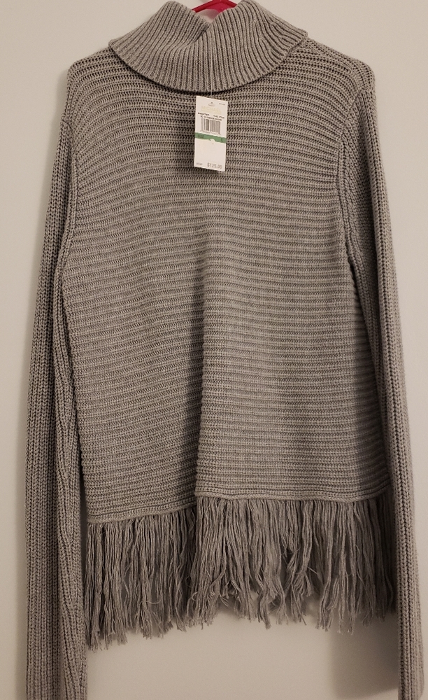 Grey turtleneck sweater
